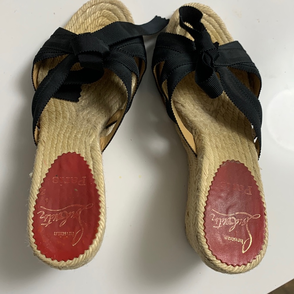 Christian Louboutin Black Wedges